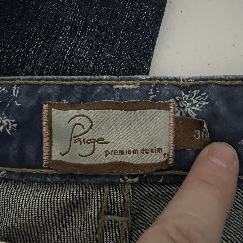 Paige Jeans Womens 30 Blue Medium Wash Capris Hollywood Hills Urban Basic Y2K - Picture 13 of 16